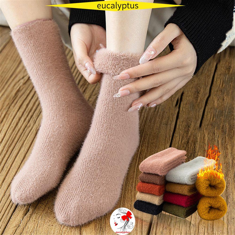 Vớ Nhung Mềm Mại Dày Dặn Giữ Ấm Nhiều Màu Sắc Thời Trang Mùa Đông Cho Nam Và Nữ Dùng Làm Quà Giáng Sinh