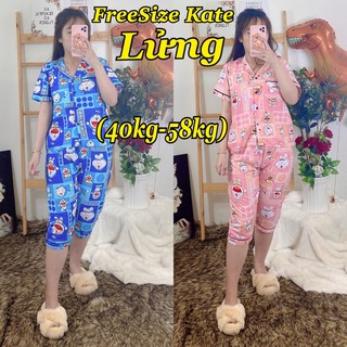 Đồ bộ pijama kate - tay ngắn quần lửng