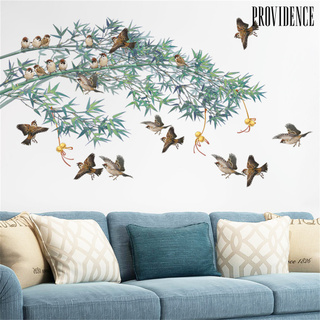 Decal Dán Tường Hoạ Tiết Cây Tre