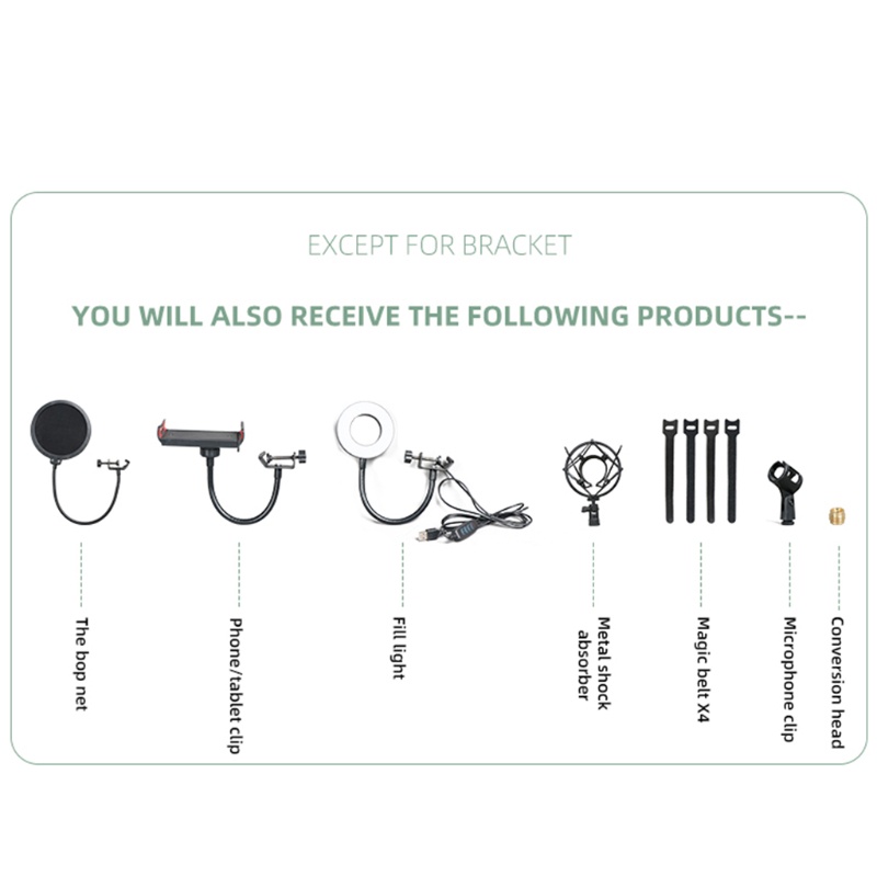 Giá Đỡ Mic Kẹp Điện Thoại Có Thể Xoay 180 Độ Tiện Lợi