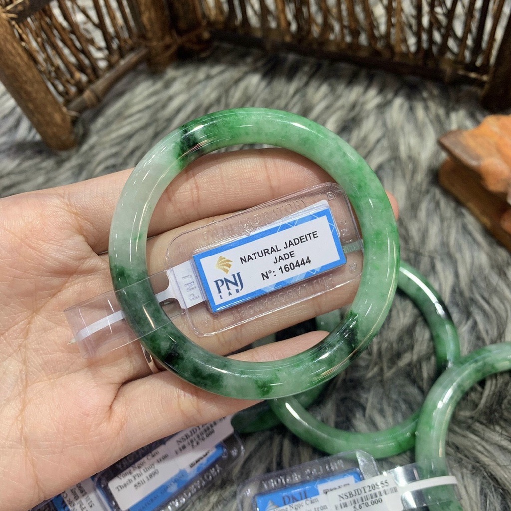 Vòng Kiềng Cẩm Thach Phỉ Thúy Bản Tròn Size 51-55mm