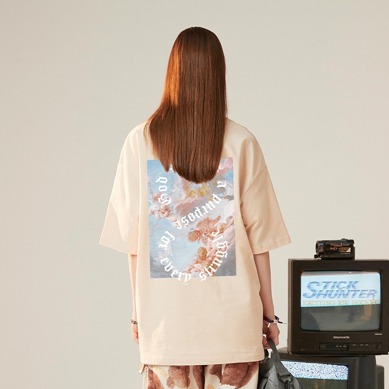 NRVP Áo Thun Cổ Tròn Oversize Thời Trang Hàn Quốc 2022 Cho Nữ