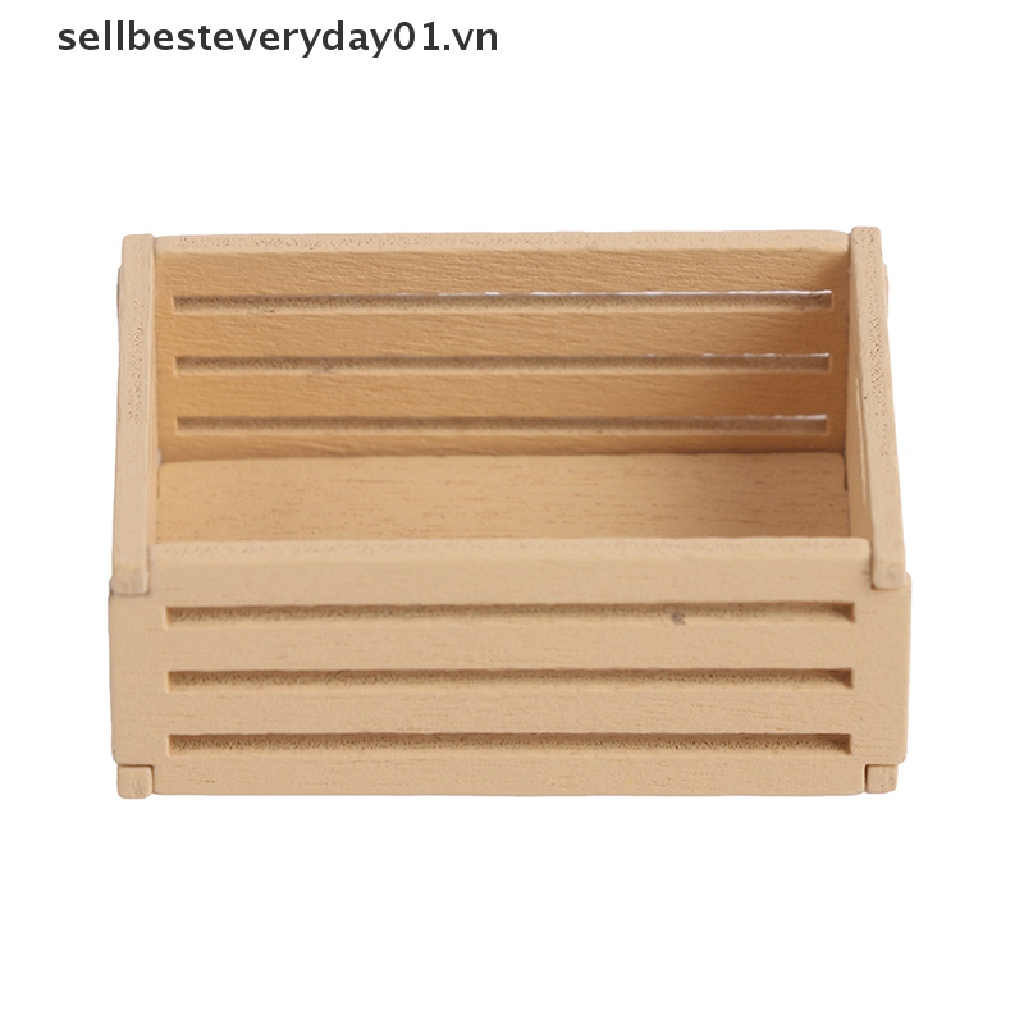 Set 3 mô hình hộp đựng trái cây mini tỉ lệ 1:12 trang trí nhà búp bê xinh xắn