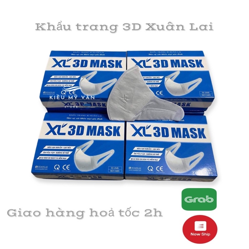 HỘP 50 CÁI KHẨU TRANG 3D CÔNG NGHỆ NHẬT BẢN