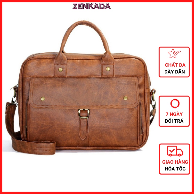 Túi đựng laptop, cặp da nhiều ngăn, túi công sở Zenka cao cấp hàng chính hãng