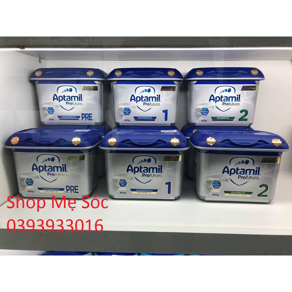 Sữa Aptamil bạc Đức số 1 , 2 và Pre hộp 800g