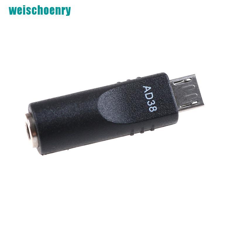 2pcs 3.5mm X 1.1mm Female To Micro Usb 5 Pin Male Dc Converter Adapter