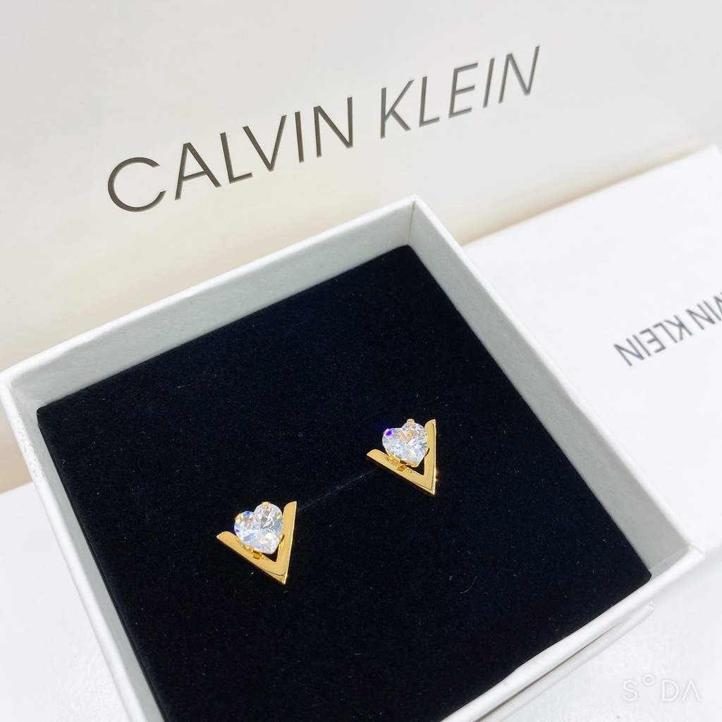 [FreeShip] Bông tai nữ titan chữ V đính đá E3-412a - CAM KẾT KHÔNG BAY MÀU