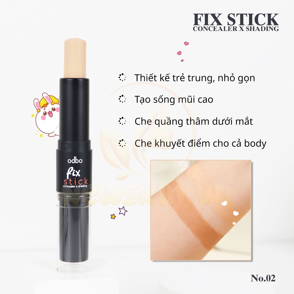 Thanh tạo khối và che khuyết điểm 2 đầu Odbo Fix Stick OD450 Thái Lan 3g