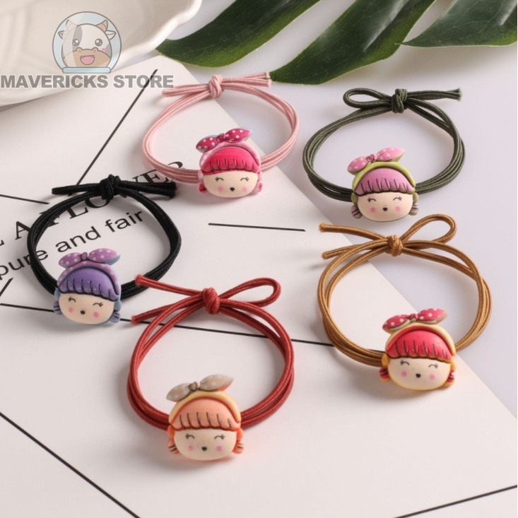 Băng Đô Co Giãn Nhiều Màu Sắc Họa Tiết Hoạt Hình Dễ Thương Phong Cách Hàn Quốc