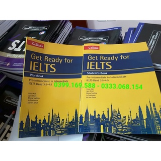 Get Ready For IELTS Pre-intermediate - In đen trắng - Bìa màu như hình
