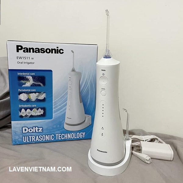 Máy tăm nước Panasonic EW1511 công nghệ siêu âm vệ sinh răng miệng [nhập Đức chính hãng]