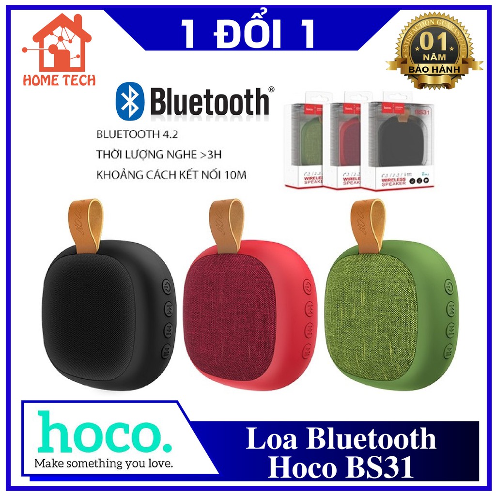 Loa Bluetooth Mini Di Động Hoco BS31 Chính Hãng, âm thanh lớn, tiện lợi di chuyển.