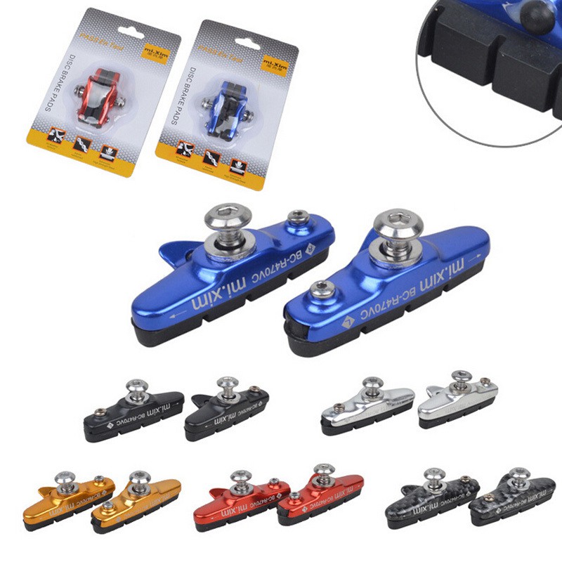 1 pair Bicycle road bike C brake pad Aluminum alloy drawer type V-brake brake pads