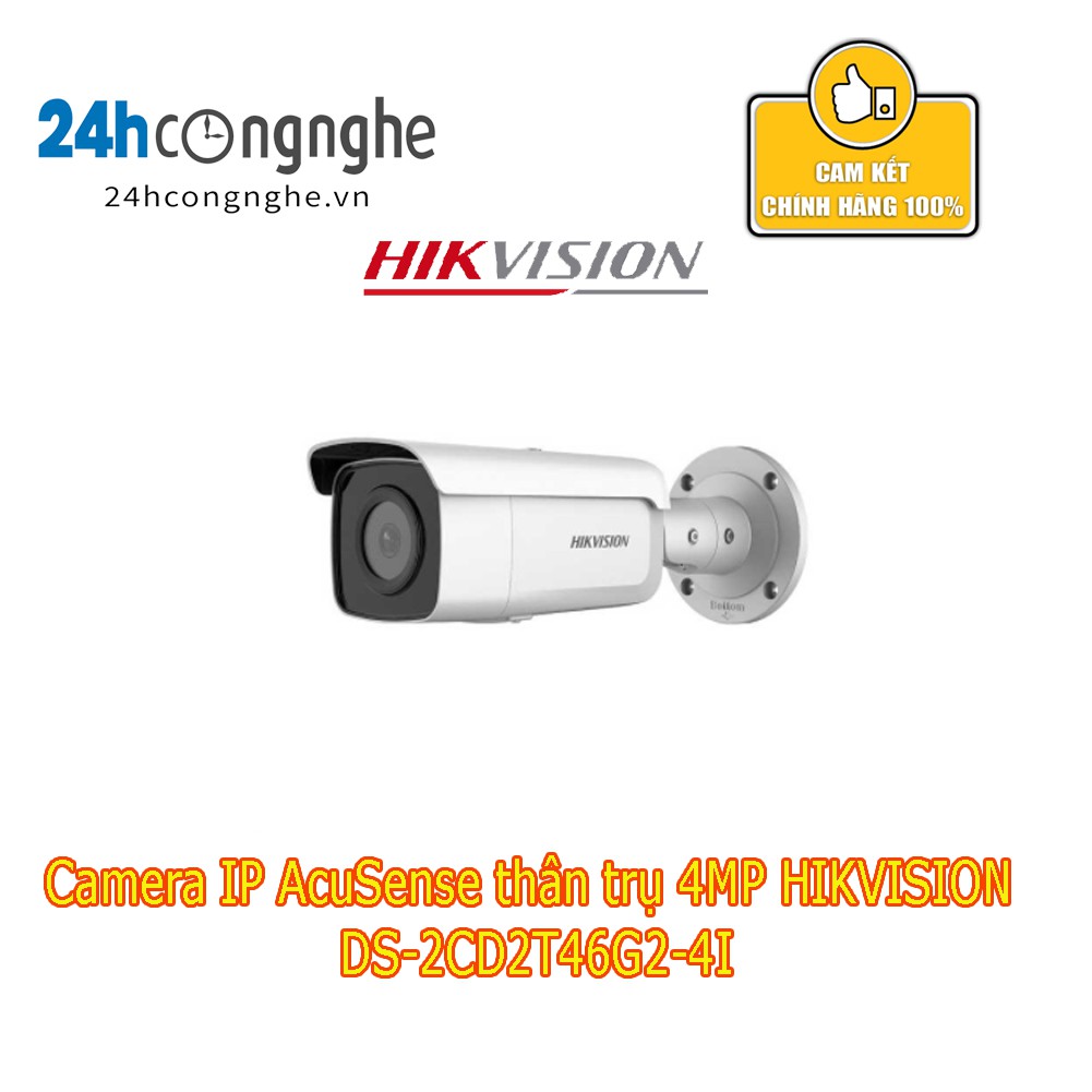 Camera IP AcuSense thân trụ 4MP HIKVISION DS-2CD2T46G2-4I