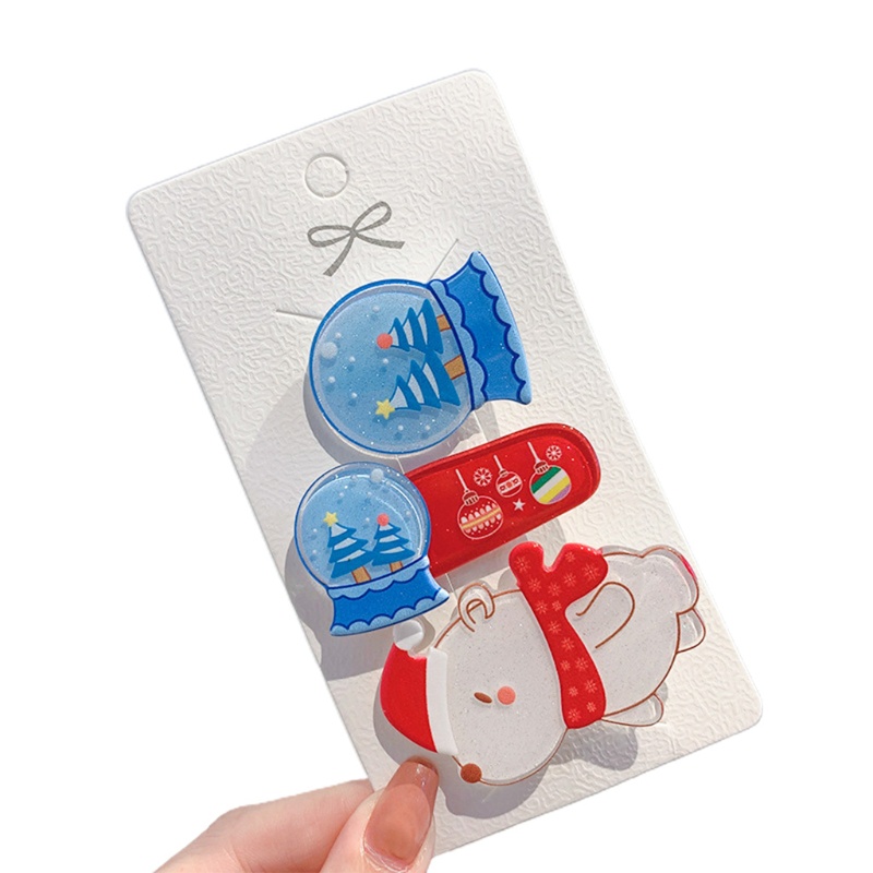 Kẹp Tóc Trang Trí Giáng Sinh / Năm Mới Hình Chú Gấu