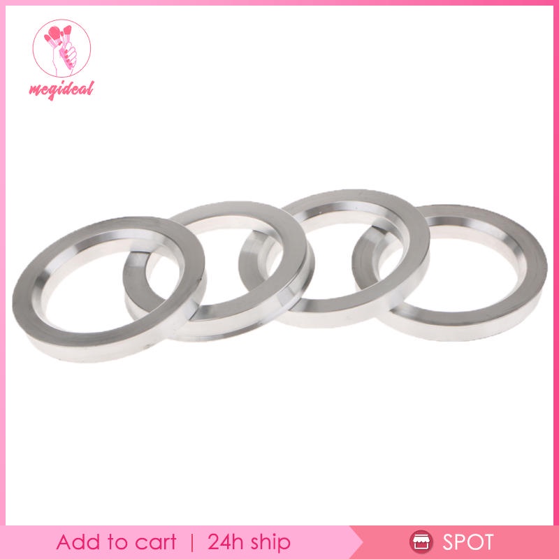 Set 4 vòng đệm trung tâm bằng hợp kim nhôm 73.1mm đến 54.1mm