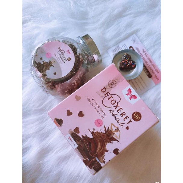 Detoxeret Chokolade. Kẹo sôcôla giảm cân nhanh và an toàn. Giảm 3_10 kg sau khi sử dụng 30 ngày. Hàng chính hãng