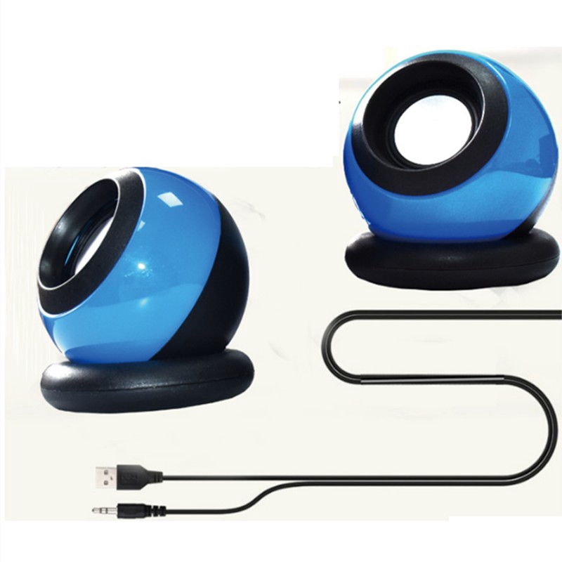 Di động Magic Ball có dây 2 loa Loa nhỏ Loa nhỏ Mini 3,5 Giao diện âm thanh 3W với đầu vào USB Đầu phát nhạc có dây BBS14