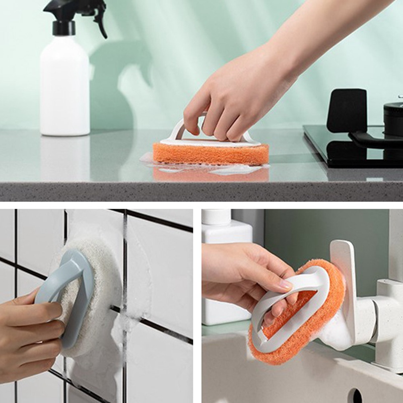 Bàn chải chà rửa bồn tắm bằng bọt biển tiện dụng chất lượng cao cho nhà bếp