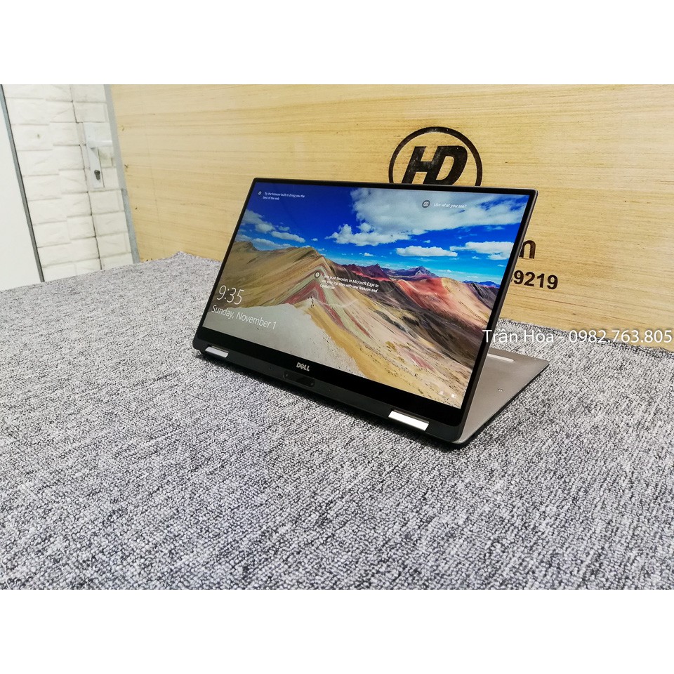 Laptop Dell XPS 13 9365 - Core i7 7Y75, Ram 8GB, ổ SSD 256GB, Màn hình 13inch FullHD cảm ứng xoay 360 độ, vỏ nhôm, 1,2kg | BigBuy360 - bigbuy360.vn