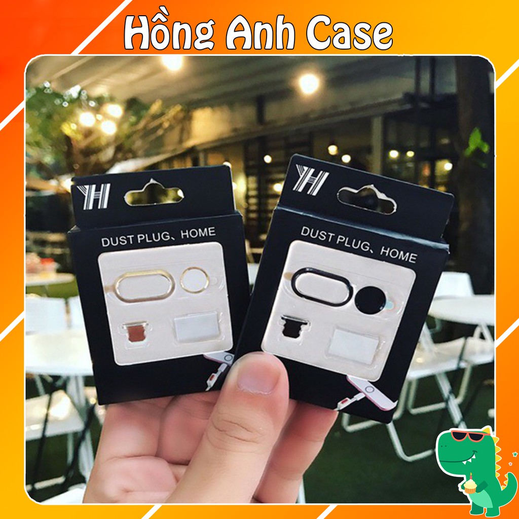 Bộ Combo Vòng Bảo Vệ Camera, Nút Home Cảm Biến Vân Tay, Nút Gắn Che Bụi Cho IPHONE X, XS MAX, 7PLUS, 8 PLUS.