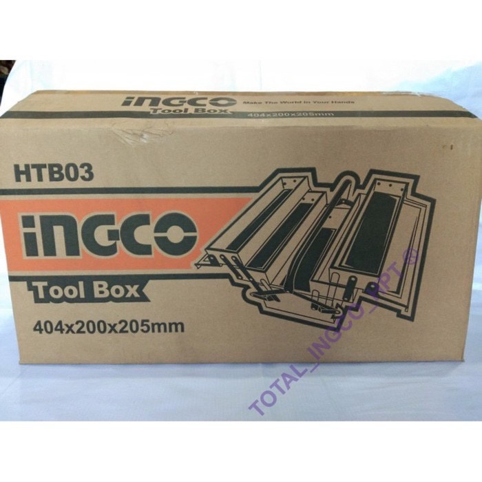 Thùng đồ nghề 3 tầng (40x20x19cm) INGCO HTB03