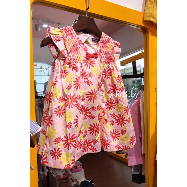 Váy smock xuất Pháp cho bé gái