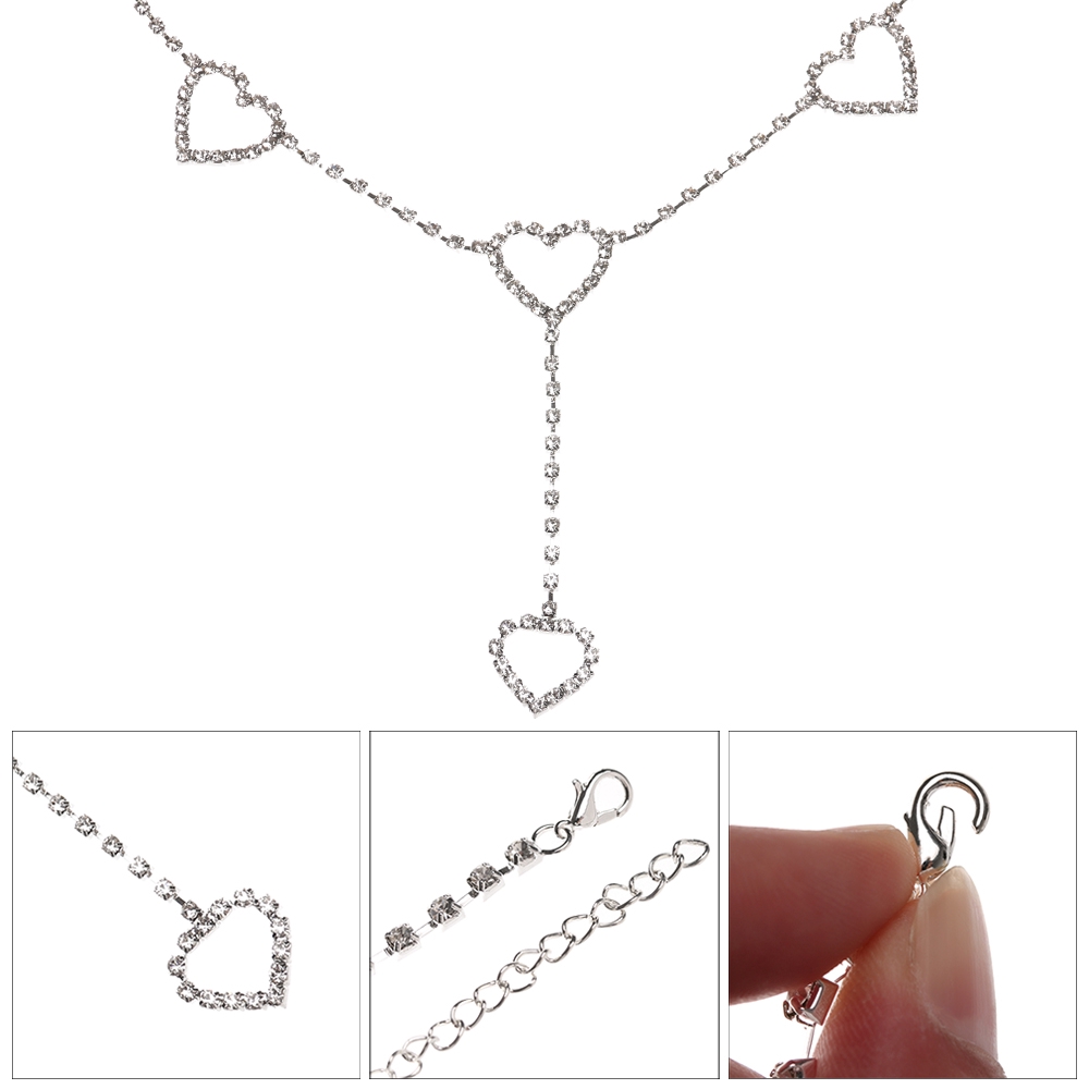 JUNE Vintage Trendy Bling Flash|Heart Belly Chain