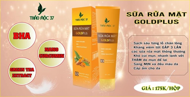 (Freeship)5 lọ Sữa rửa mặt goldplus Thảo Mộc 37 - sữa rửa mặt gold plus của Thảo Mộc 37 | BigBuy360 - bigbuy360.vn