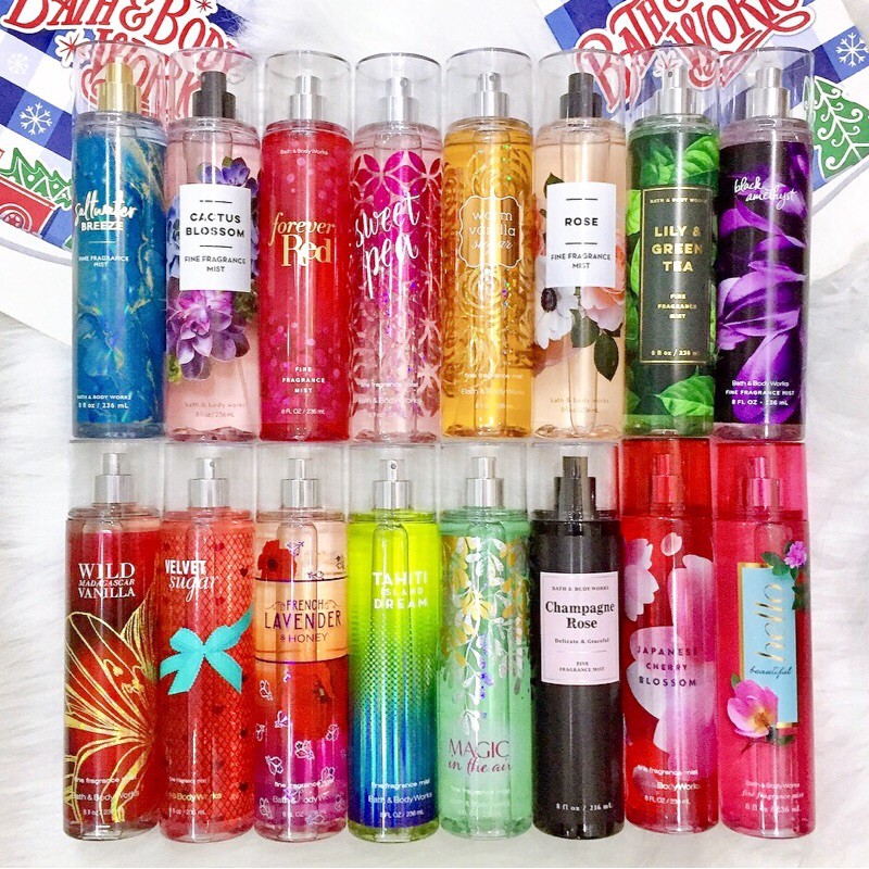 [Tester 33ml- Chọn mùi] Bộ sưu tập Sản phẩm Xịt thơm toàn thân lưu hương nước hoa Bath and Body Works 33ml | BigBuy360 - bigbuy360.vn
