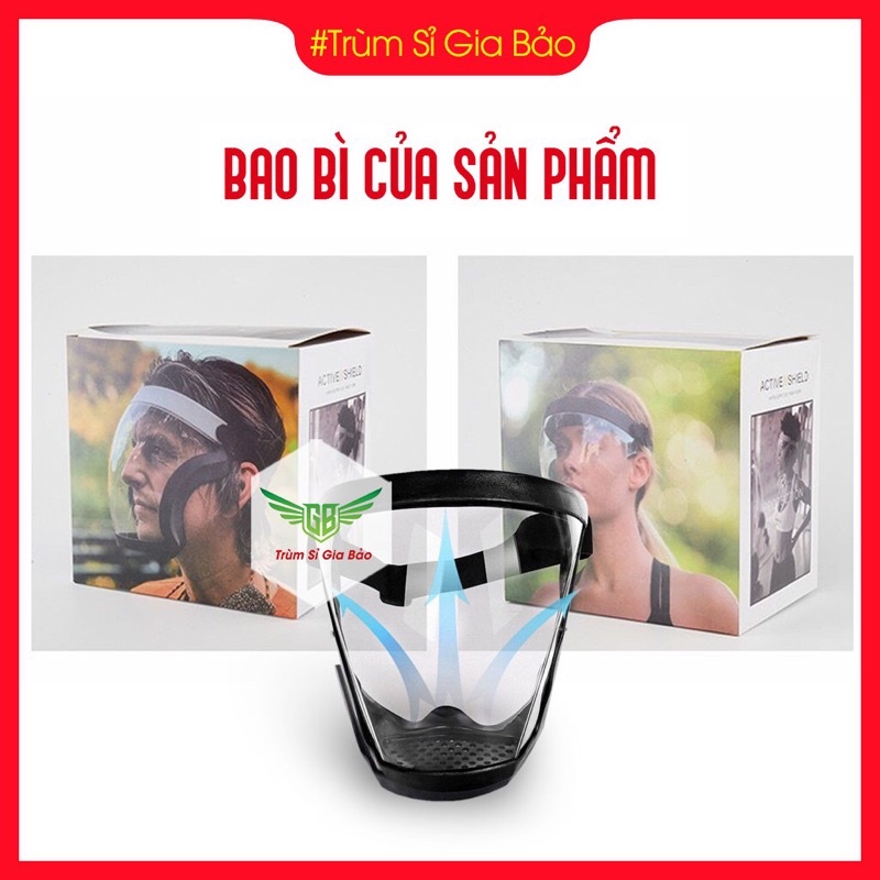 Kính chống giọt bắn phòng dịch cao cấp không hấp hơi , tấm chắn bảo hộ có quai đeo , mặt nạ ngăn bụi đi xe ngoài đường