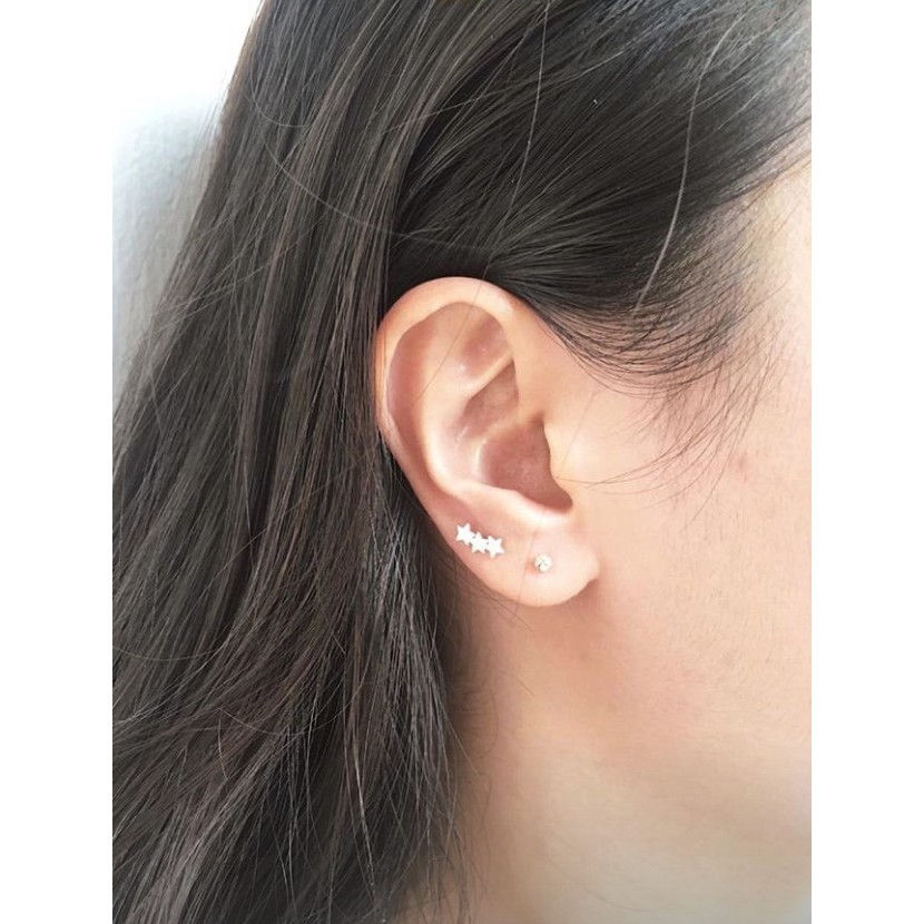 Bông tai bạc 925 Twinkle Star - Shimmer Silver