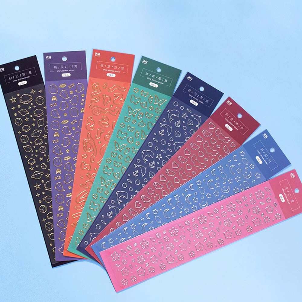Set 2 miếng dán 8 kiểu họa tiết hoạt hình dùng để trang trí đồ thủ công