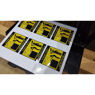(siêu rẻ) Sticker dán hồ cá - cảnh báo hồ cá