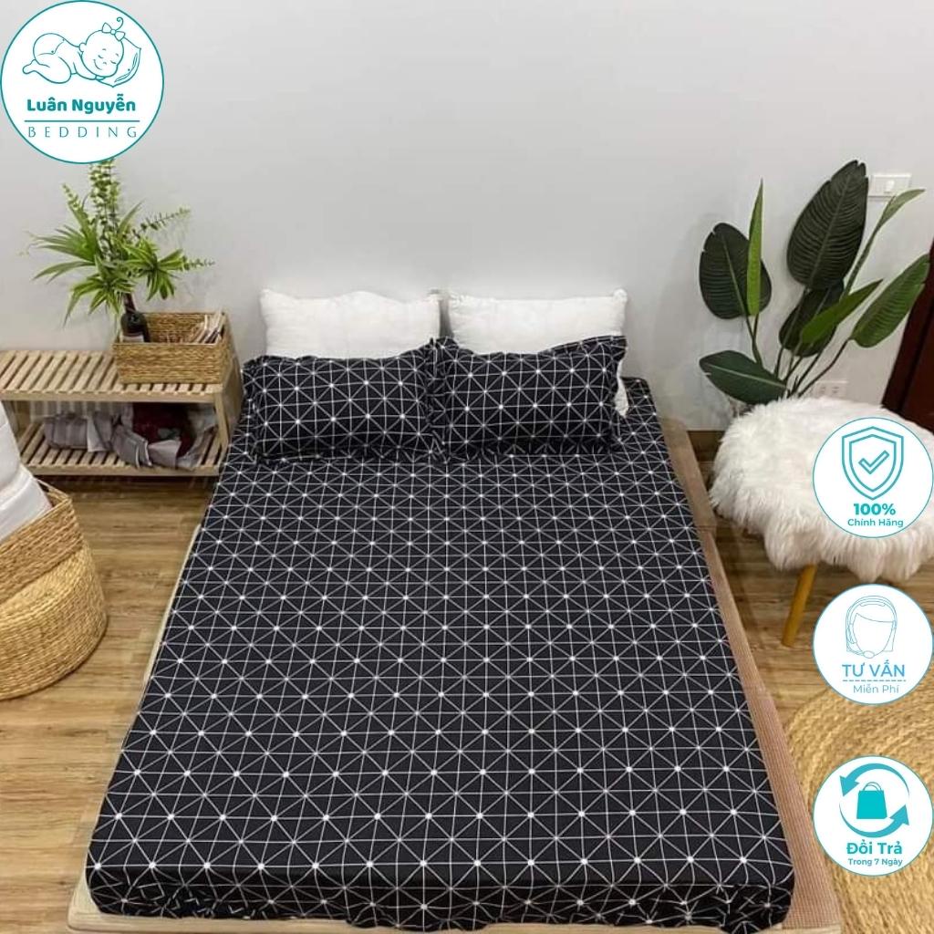 Bộ ga gối 3 món cotton poly Hàn Quốc đáng yêu miễn phí bo chun drap ga giường | BigBuy360 - bigbuy360.vn