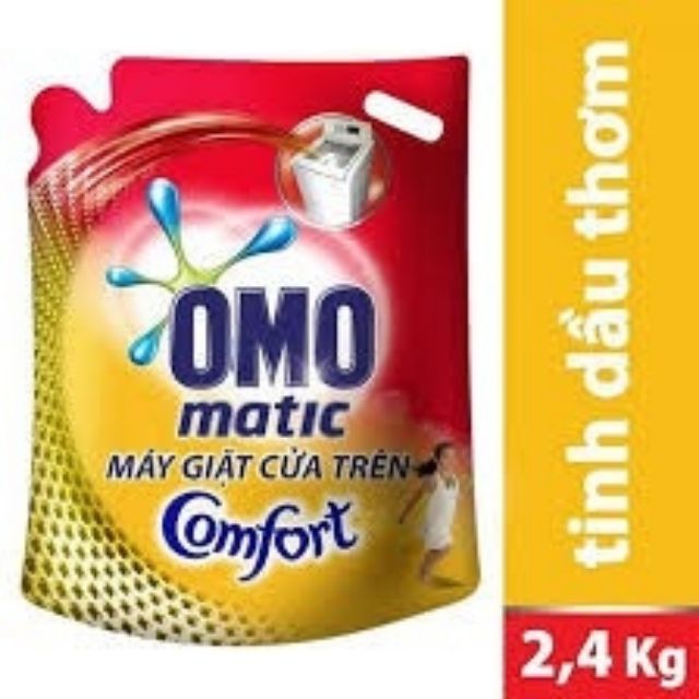 Nước giặt Omo Matic Cửa trên hương Comfort Tinh dầu thơm túi 2kg