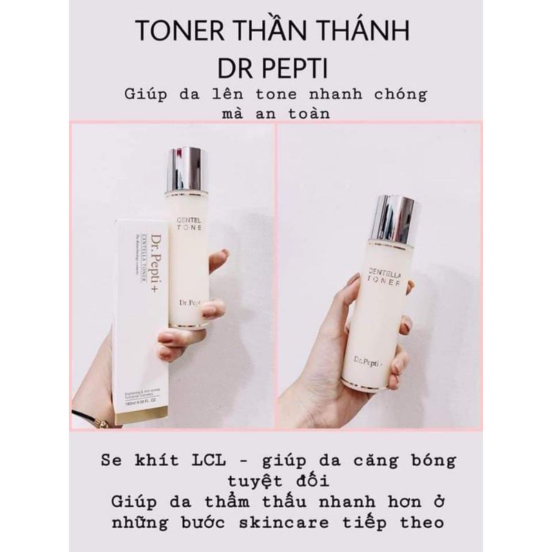 Nước Hoa Hồng Siêu Căng Bóng Da - Centella Toner Dr Pepti