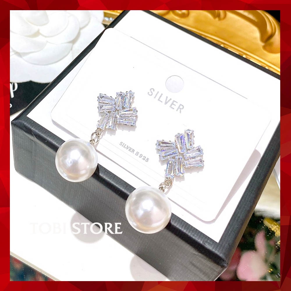 Không đen gỉ - Khuyên tai bạc thật s925 hàng xưởng siêu đẹp giá tốt KB31