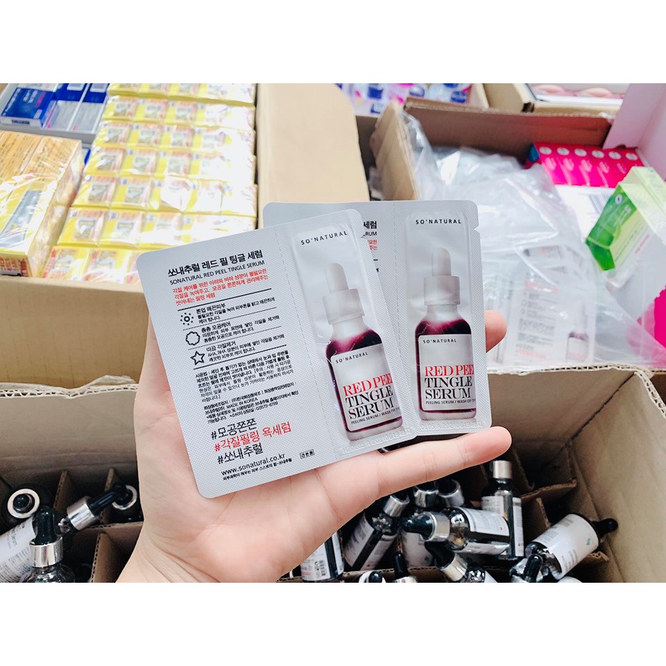 Sample Serum Red Peel Tingle So'Natural ( gói dùng thử )