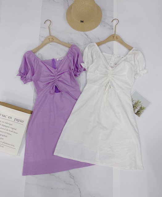 VÁY ĐŨI TAY BỒNG RÚT DÂY NGỰC SIÊU XINH DK35 | BigBuy360 - bigbuy360.vn