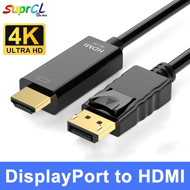 Dây cáp chuyển đổi 4k Displayport sang Hdmi cho Hdtv / máy chiếu / laptop / pc