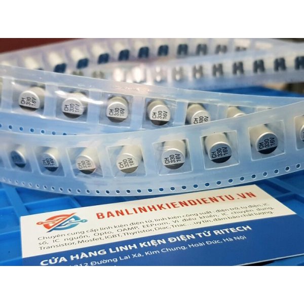 [ Combo 10 chiếc ] Tụ nhôm 330uF 16V kích thước 8×10.2mm