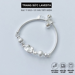 Vòng tay bạc trẻ em 925 charm xinh xắn Lavesta SUN40