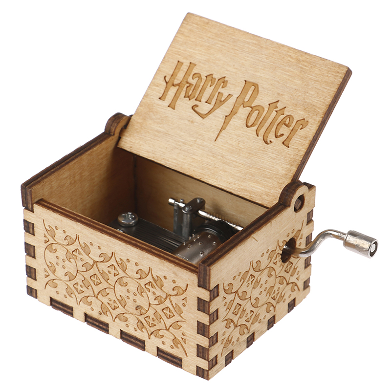 VN Hộp Nhạc Bằng Gỗ Hình Đồng Hồ Trong Phim Harry Potter