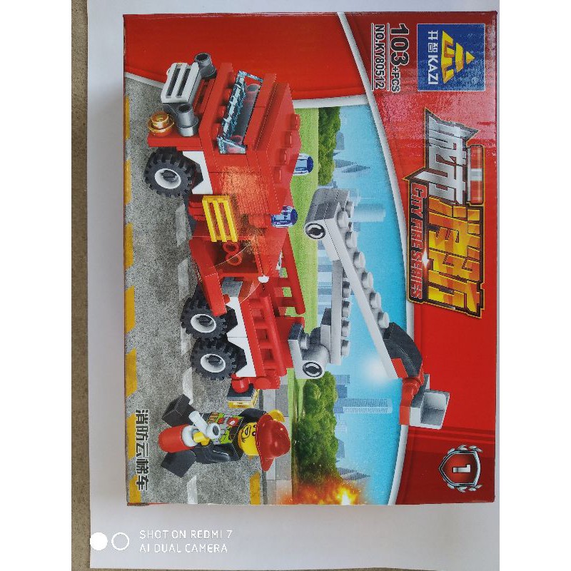 Lego kazi 80512-1 đến 80512-4 xếp hình đội quân cứu hỏa (giao ngẫu nhiên)