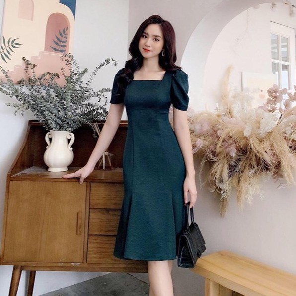 Hàng thiết kế MCV547 Váy đầm dáng ôm thời trang công sở - thiết kế bởi Minh Châu Design