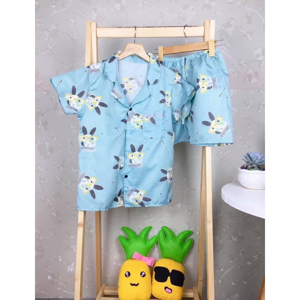 Đồ bộ ngủ đồ bộ mặc nhà quần cộc áo cộc pajama kate thái cực hot size 40-62kg + hình thật