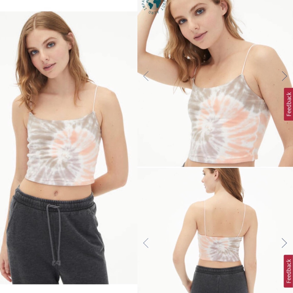 Áo thun 2 dây croptop dư xịn chất cotton