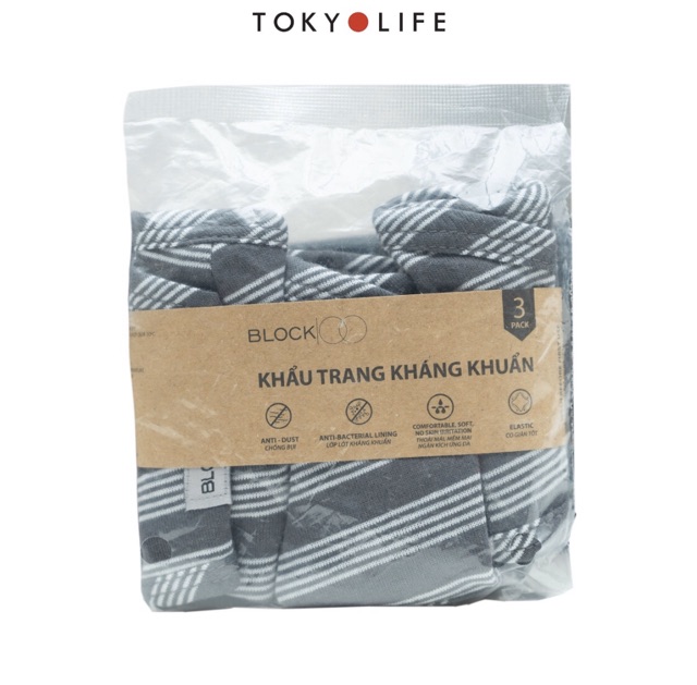 [TOKYOLIFE] Khẩu trang vải (Pack 3) Block100 | BigBuy360 - bigbuy360.vn